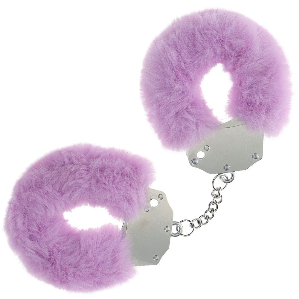 Ouch Heavy-Duty Fluffy Handcuffs – Lavender Fluffy Restraints Lavender > Bondage Gear > Handcuffs Main image