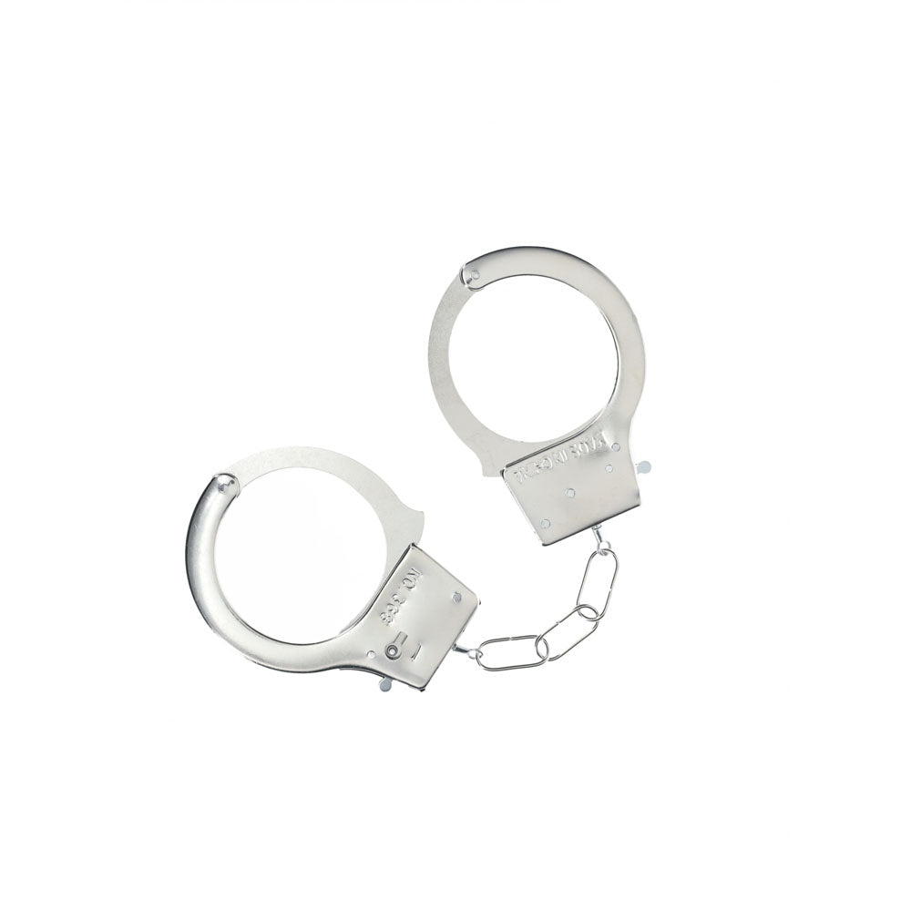 Ouch! Classic Metal Cuffs (Silver) – Metal Restraints Silver > Bondage Gear > Handcuffs Main image