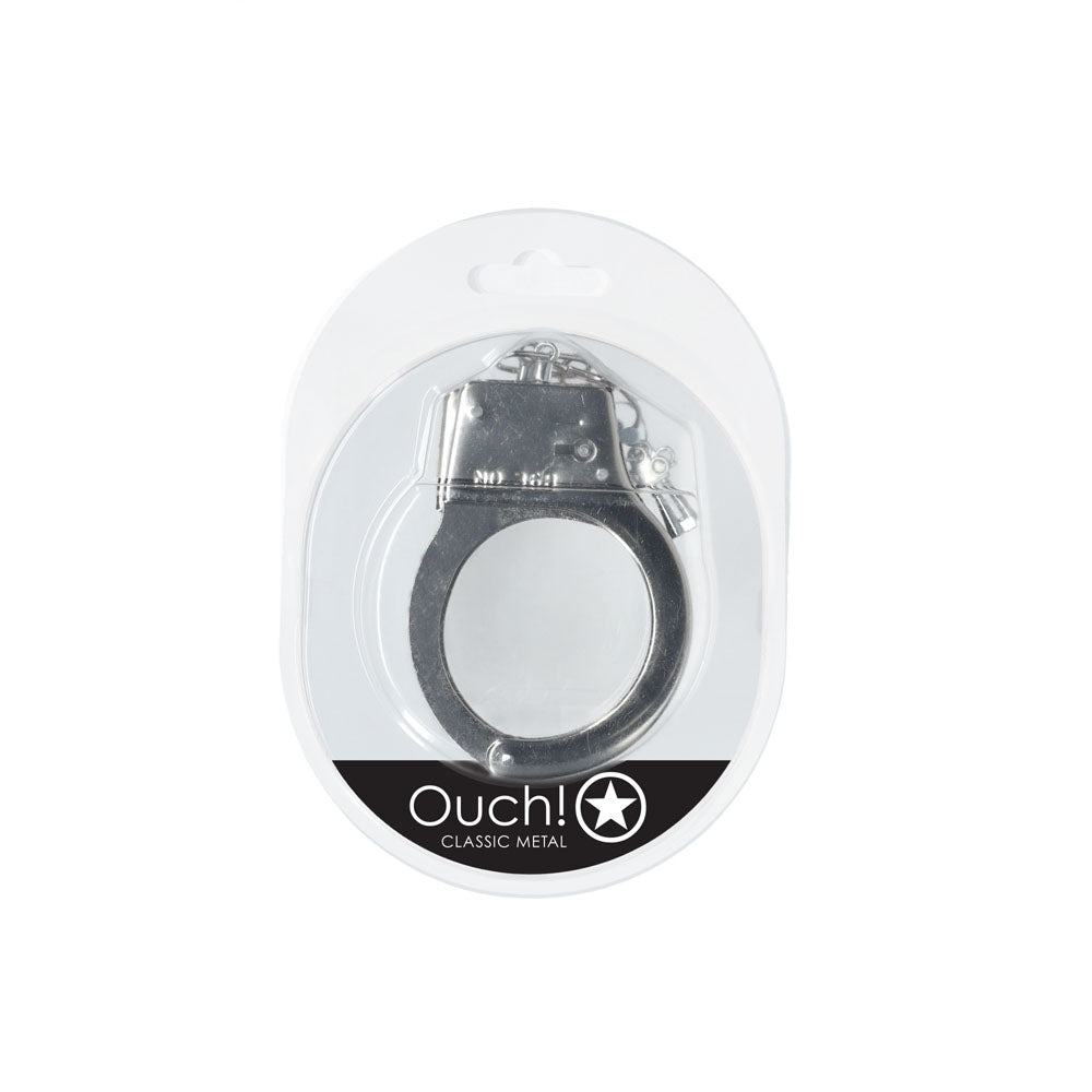 Ouch! Classic Metal Cuffs (Silver) – Metal Restraints Secondary image