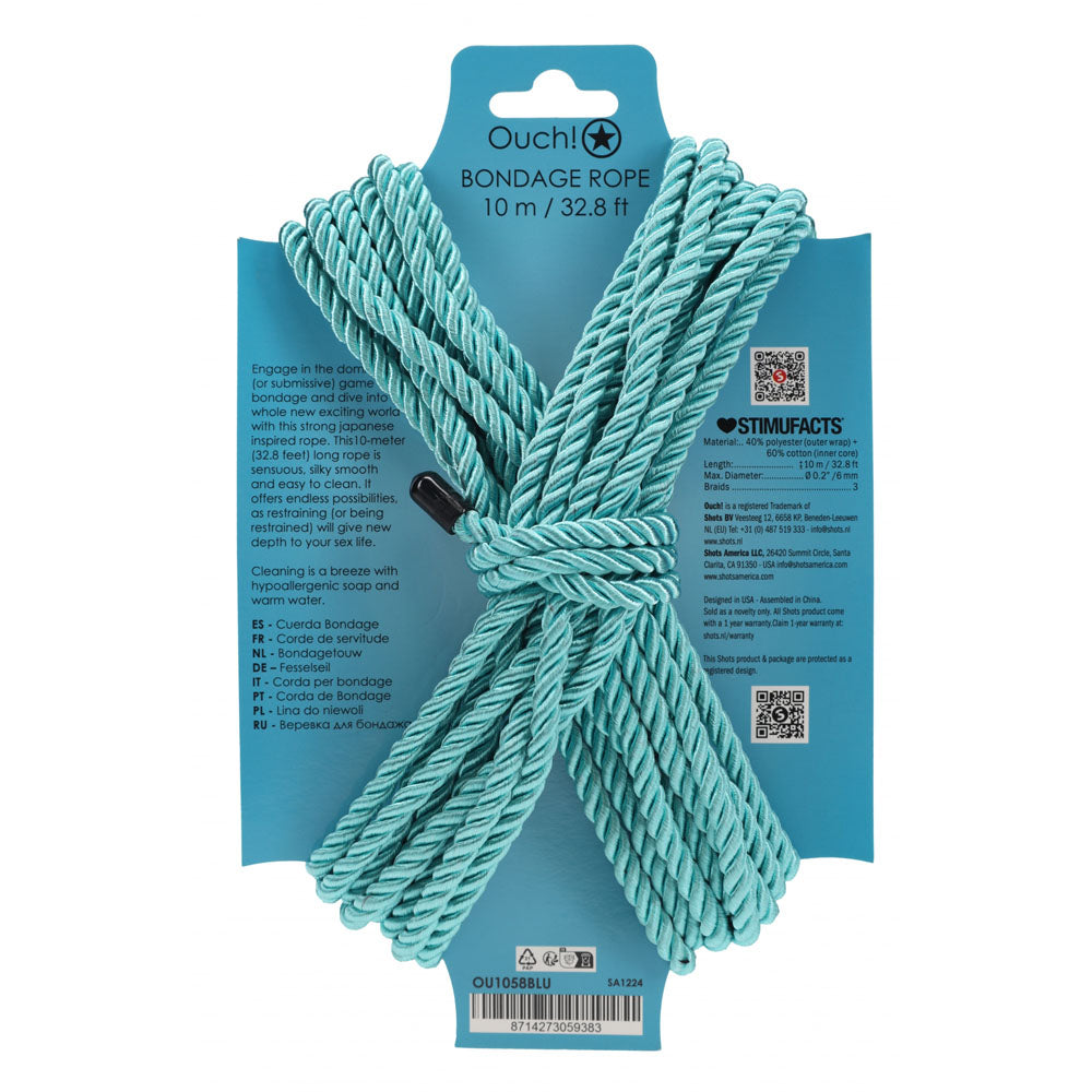 Ouch Bondage Rope 10 Metre Nylon Bondage Rope for Adventurous Play BONDAGE-TOYS
