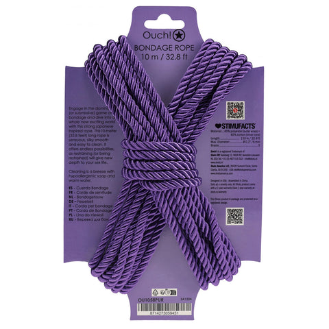 Ouch Bondage Rope 10 Meter Durable Nylon Bondage Rope for Playful Adventures BONDAGE-TOYS