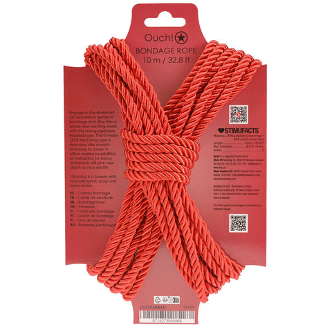 Ouch Bondage Rope 10 Meter Durable Nylon Bondage Rope for Thrilling Adventures BONDAGE-TOYS