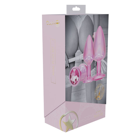 Ouch Paris Collection Metal Anal Plug Set Metallic Butt Plugs with Gem Bases Set of Three Sizes > Anal Range > Butt Plug Kits