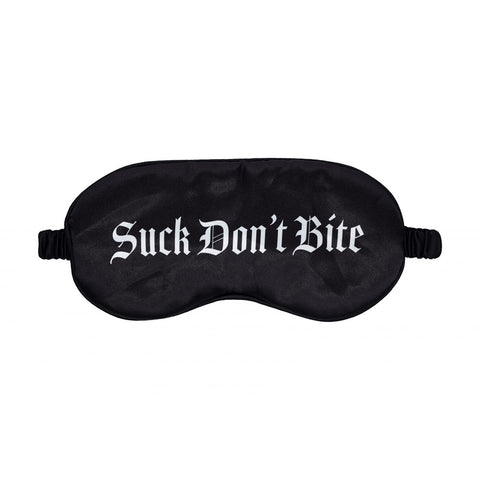 Ouch Satin Mask – "Suck Don't Bite" Printed Eye Mask > Bondage Gear > Blindfolds