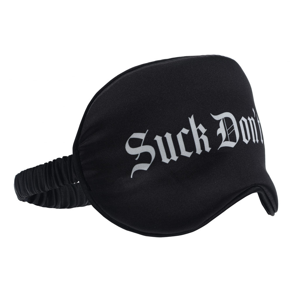Ouch Satin Mask – "Suck Don't Bite" Printed Eye Mask > Bondage Gear > Blindfolds