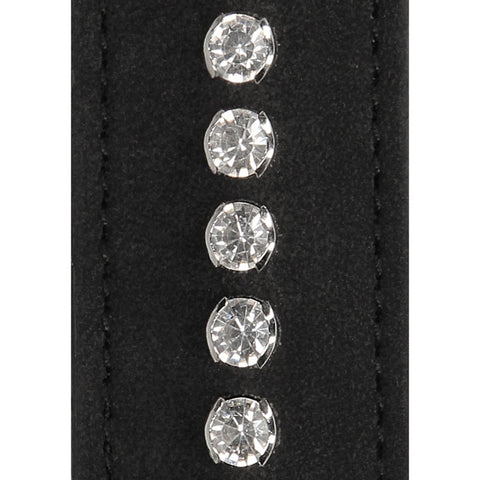 Ouch Diamond Studded Eye Mask - Faux Leather Adult Accessory Masks