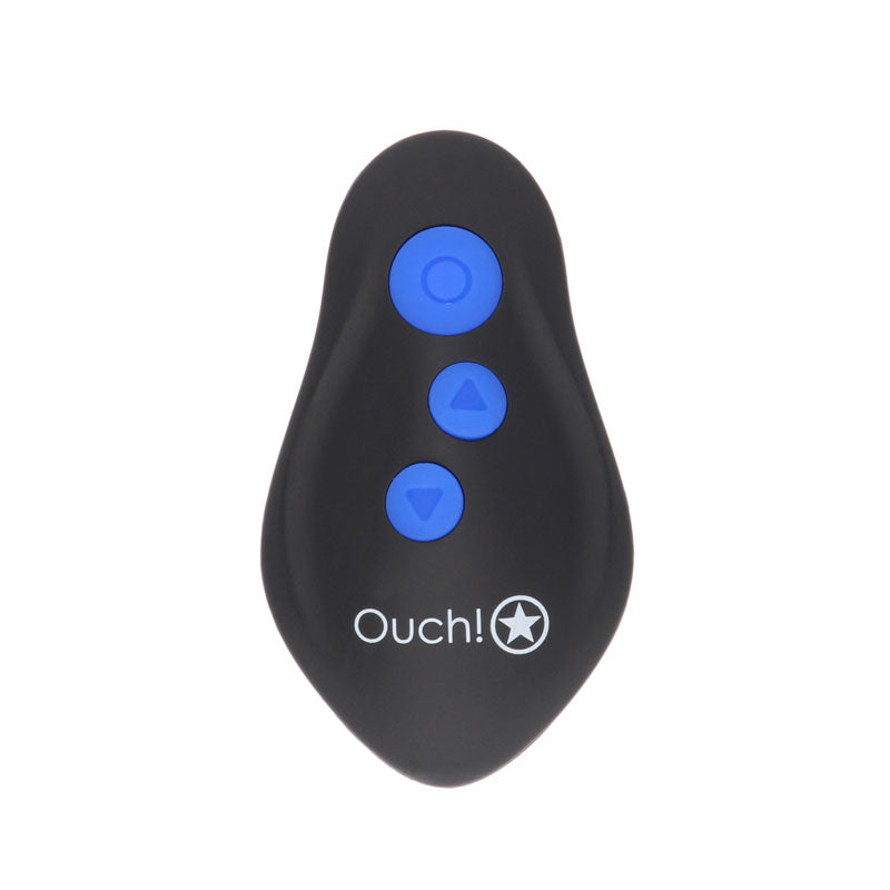Ouch E-Stim And Vibrating Butt Plug With Wireless Remote 12.3 Cm USB Rechargeable Black E-STIM TOYS