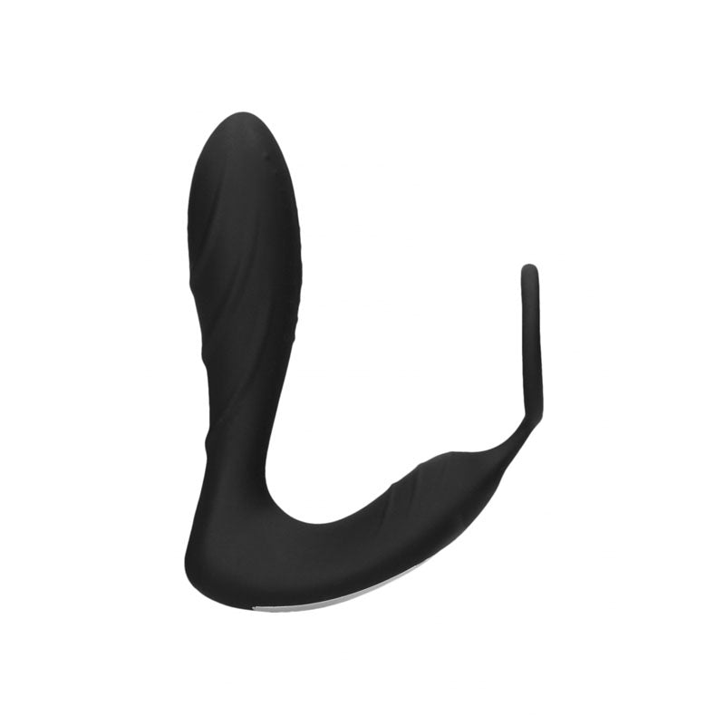 Ouch E-Stim Vibrating Butt Plug and Cock Ring USB Rechargeable Black Adult Sex Toy E-STIM TOYS