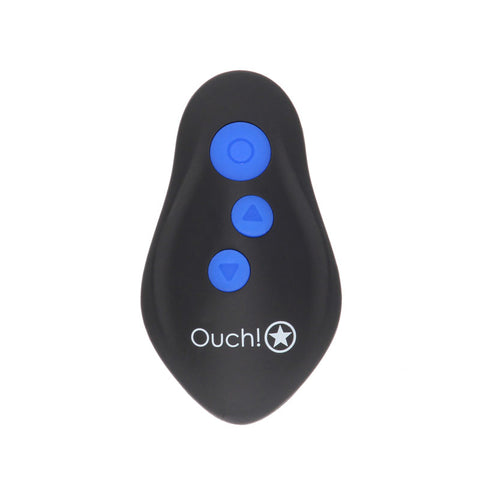 Ouch E-Stim Vibrating Butt Plug and Cock Ring USB Rechargeable Black Adult Sex Toy E-STIM TOYS