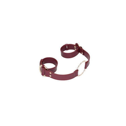 Ouch Halo Handcuff With Connector Burgundy Restraint > Bondage Gear > Restraints