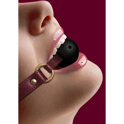 Ouch Halo Breathable Ball Gag Burgundy Mouth Restraint > Bondage Gear > Gags and Bits