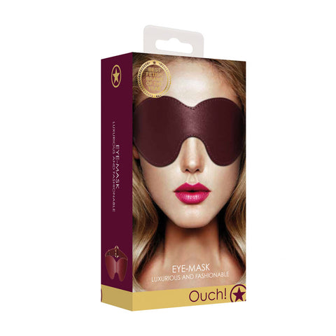 Ouch Halo Eyemask Burgundy Eye Mask for Sensory Deprivation and BDSM Play Masks