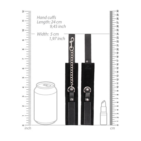 Ouch Velcro Collar With Leash And Hand Cuffs Restraints Set > Bondage Gear > Restraints