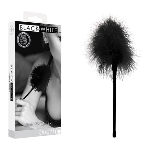 Ouch! White Feather Tickler – Feather Crop Black > Bondage Gear > Crops