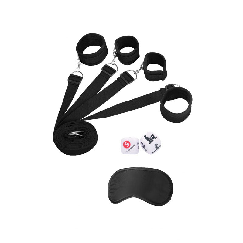 Ouch White Bed Bindings Restraint System – Durable Bed Restraints with Neoprene-Lined Cuffs > Bondage Gear > Bed Restraints Main image