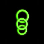 Ouch Glow in the Dark Cock Ring Set – Set of 3 Sizes Cock Rings Green > Cock Ring > Sets
