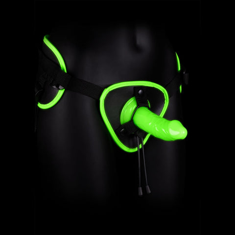 Ouch Glow In The Dark Strap On Harness 14.5 cm Strap On STRAP-ONS