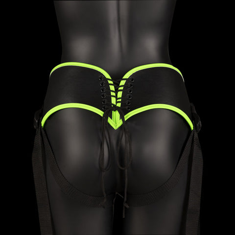 Ouch Glow In The Dark Strap On Harness 14.5 cm Strap On STRAP-ONS
