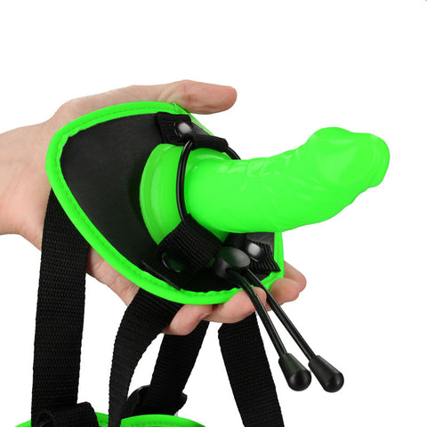Ouch Glow In The Dark Strap On Harness 14.5 cm Strap On STRAP-ONS