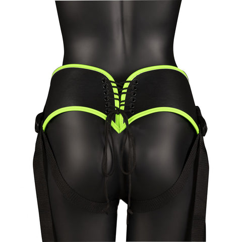 Ouch Glow In The Dark Strap On Harness 14.5 cm Strap On STRAP-ONS