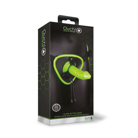 Ouch Glow In The Dark Strap On Harness 14.5 cm Strap On STRAP-ONS
