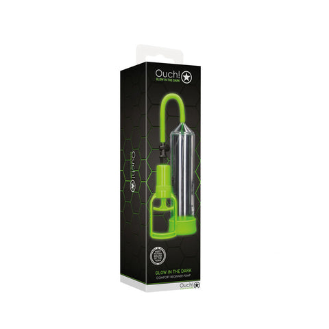 Ouch Glow In The Dark Comfort Beginner Pump Clear Glow Penis Pump Pumps