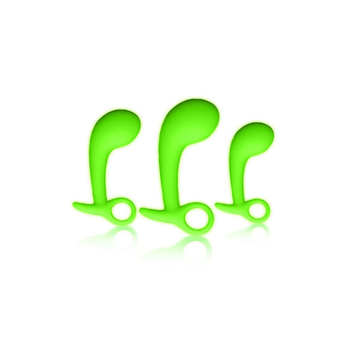 Ouch Glow In The Dark Prostate Kit Set of 3 Prostate Tools