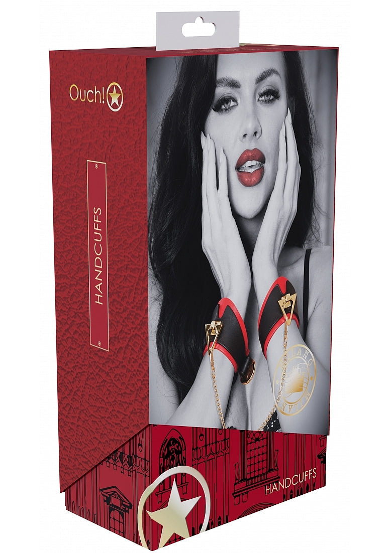 Ouch Milan Collection Handcuffs High Quality Bonded Leather Chic Design Black > Bondage Gear > Handcuffs
