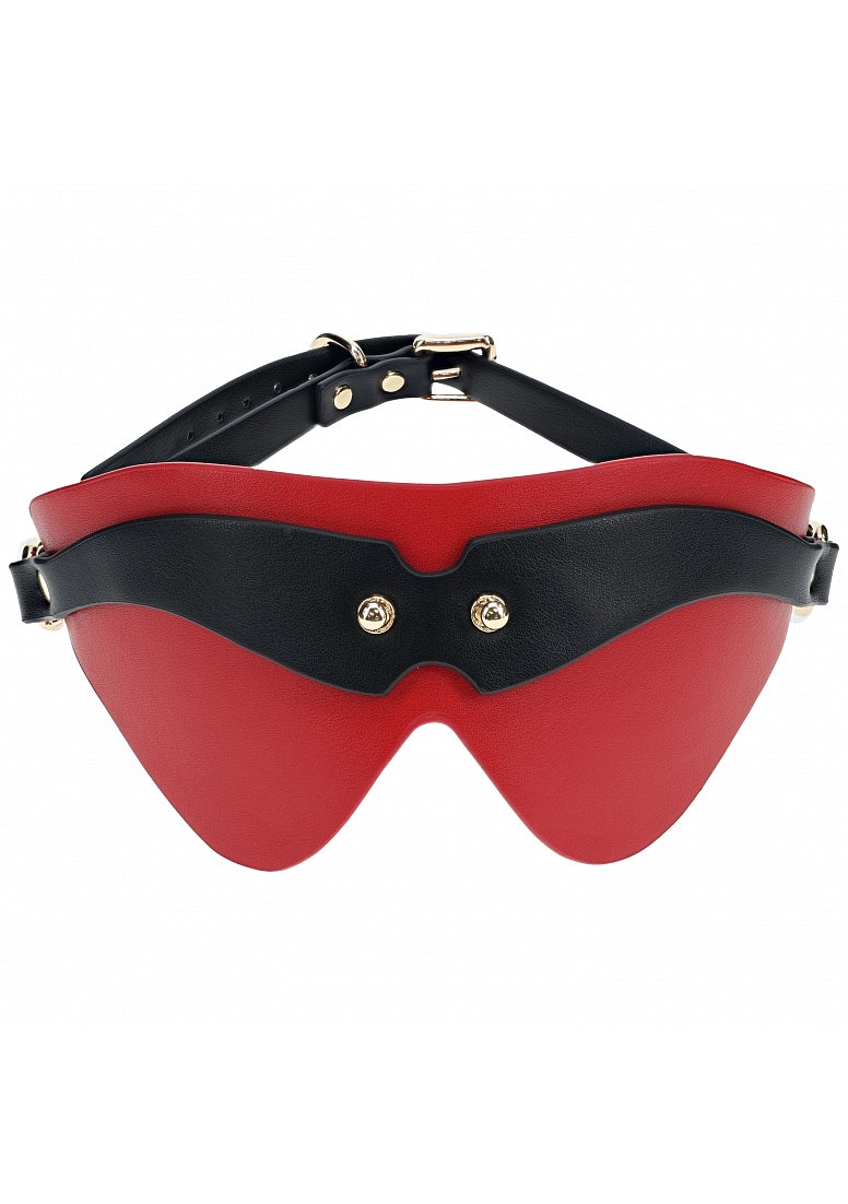 Ouch Milan Collection Bonded Leather Blindfold Sensory Play Accessory Black > Bondage Gear > Blindfolds