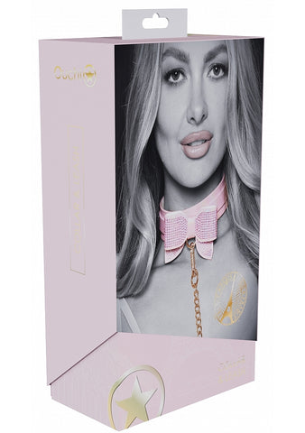 Ouch Paris Collection Collar with Leash Set for Elegant Pet Control Pink > Bondage Gear > Collars