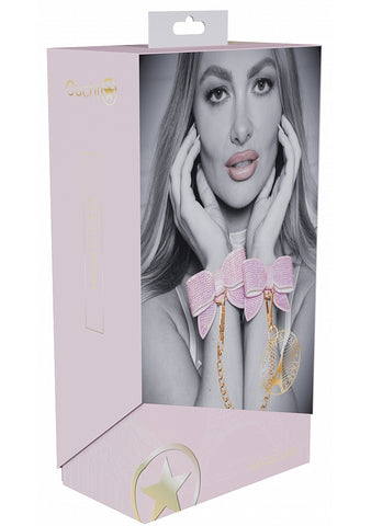 Ouch Paris Collection Handcuffs Bonded Leather Adult Toy Pink > Bondage Gear > Handcuffs