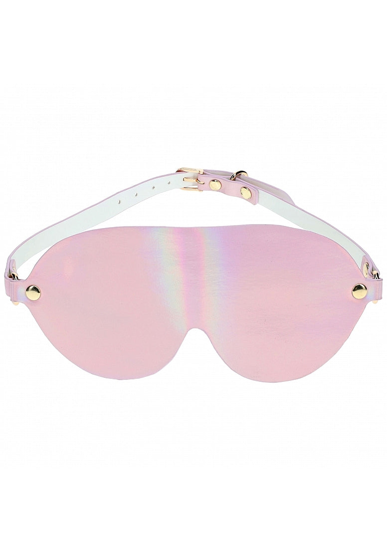 Ouch Paris Collection Blindfold – Bonded Leather Sensory Play Mask Pink > Bondage Gear > Blindfolds