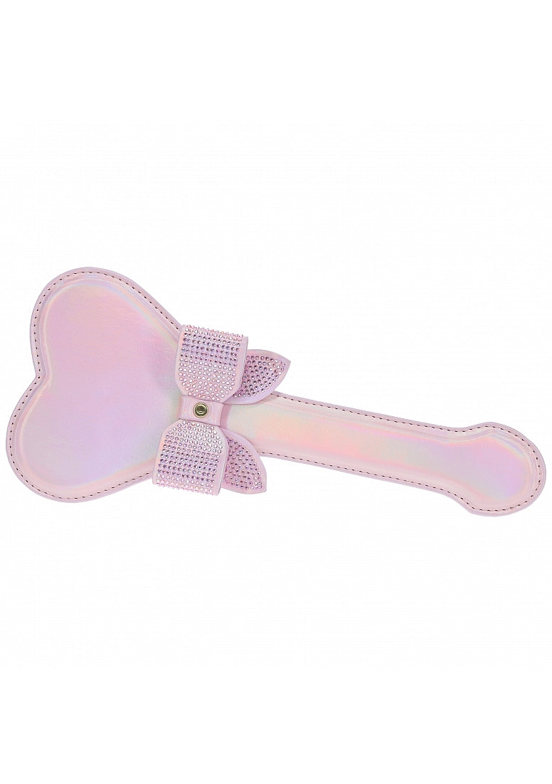 Ouch Paris Collection Paddle with Iridescent Hardware Bonded Leather BDSM Paddle Pink > Bondage Gear > Paddles