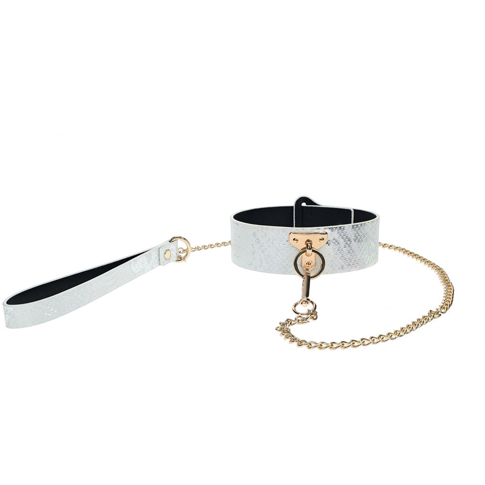 Ouch Florence Collection PU Leather Collar with Leash Set > Bondage Gear > Collars & Leashes