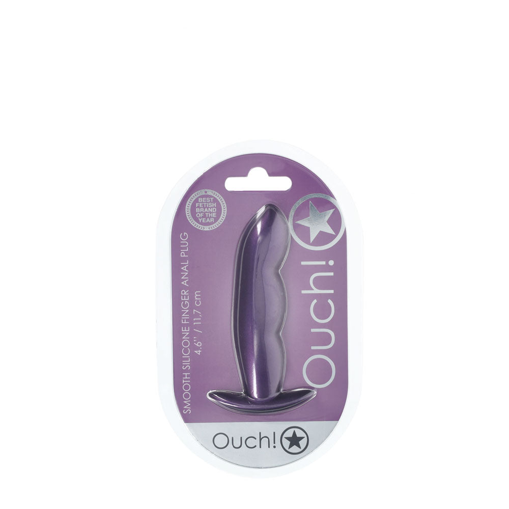 OUCH Finger Anal Plug 11.7 cm - Metallic Purple Butt Plug Butt Plugs