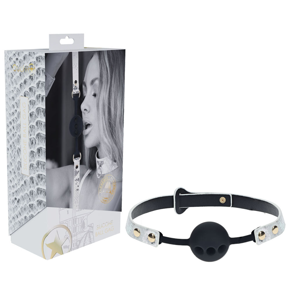 OUCH! Florence Collection Silicone Ball Gag Breathable Restraint 60cm Gags