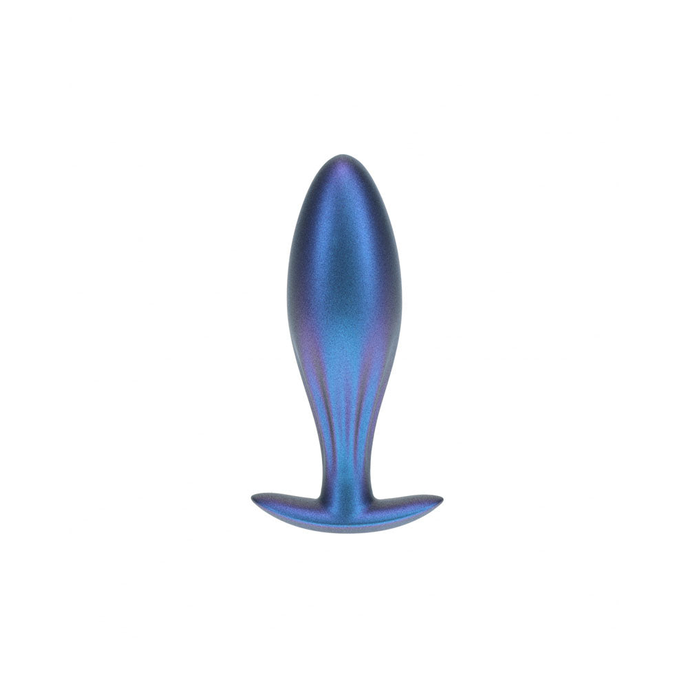 Ouch! Oval Anal Plug (Metallic Blue) 11.7 cm – Metallic Blue Butt Plug Secondary image
