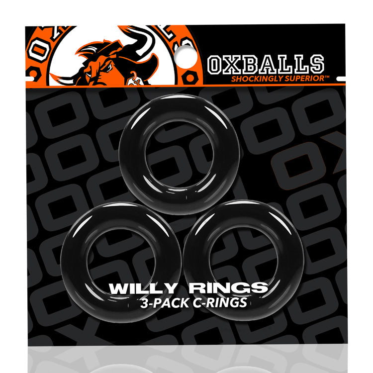Willy Rings Black Black COCK RINGS