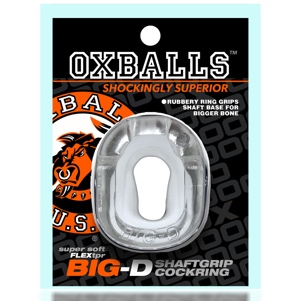 Big D Shaft Grip Cock Ring Clear Clear One Size COCK RINGS