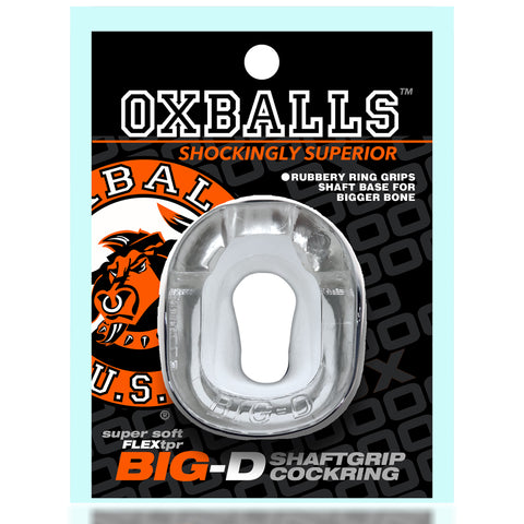 Big D Shaft Grip Cock Ring Clear Clear One Size COCK RINGS