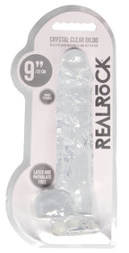 RealRock Crystal Clear 9 Inch Body-Safe Phthalate-Free TPE Realistic Dildo With Balls > Dildos > Realistic Dildos