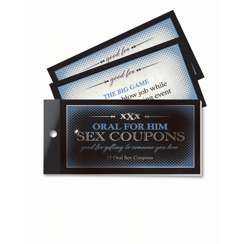 Oral For Him Erotic Sex Coupons Set of 15 Adult Intimacy Games Default Title Gag Gifts & Novelties