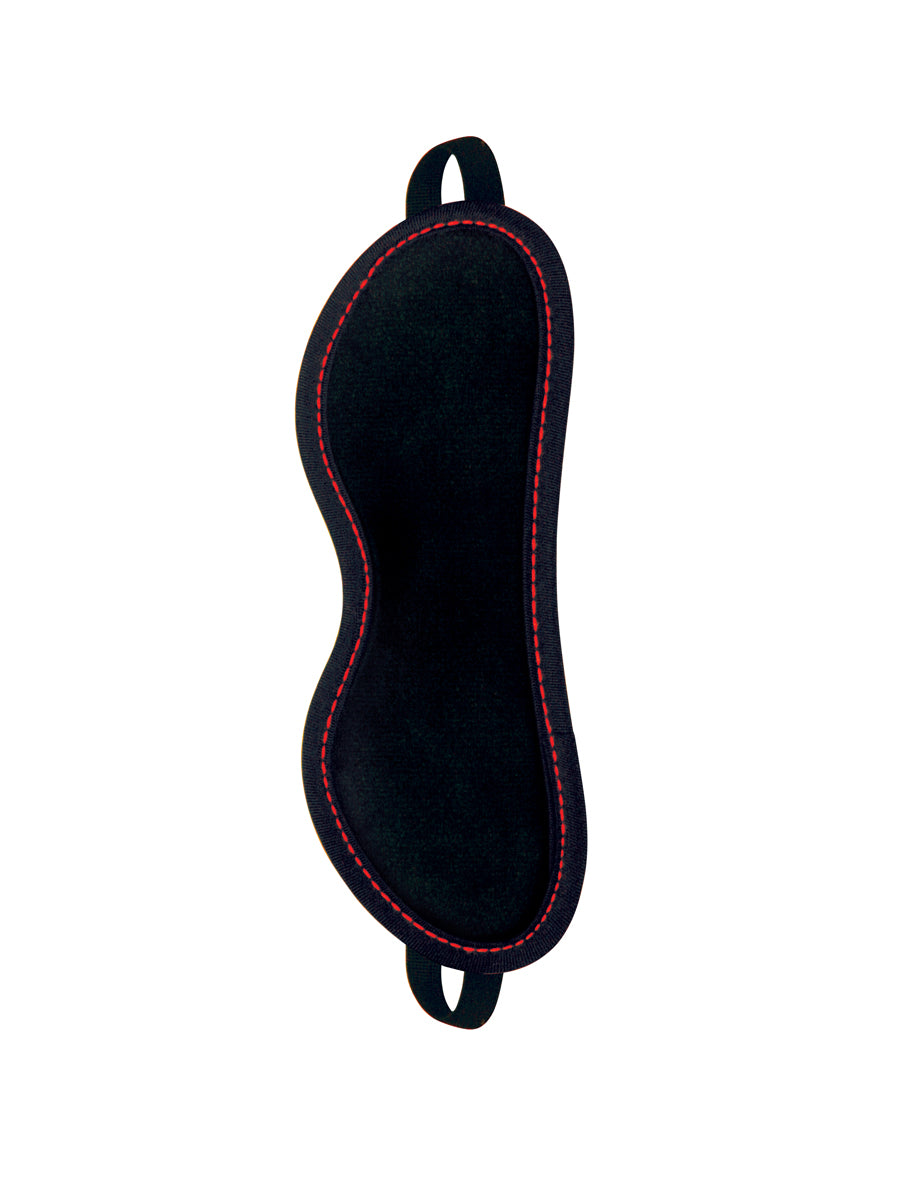 Orange Is The New Black Leatherette Blindfold – Black Comfort BDSM Accessory Secondary image