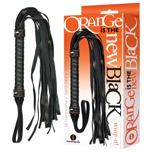 Orange Is The New Black Whip It Black Flogger Whip > Bondage Gear > Whips & Floggers Main image