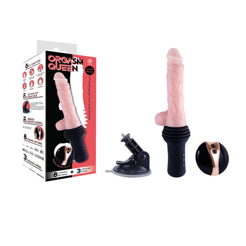 Orgasm Queen Thrusting Dildo 10 Inch - Vibrating & Heating Machine > Realistic Dildos and Vibes > Thrusting Dildos