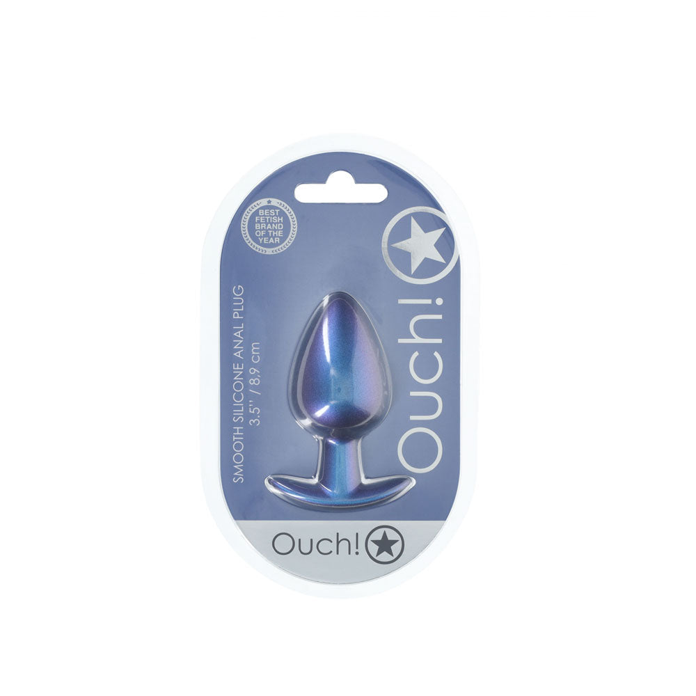 Ouch Anal Plug Large Metallic 8.9 cm Butt Plug Butt Plugs