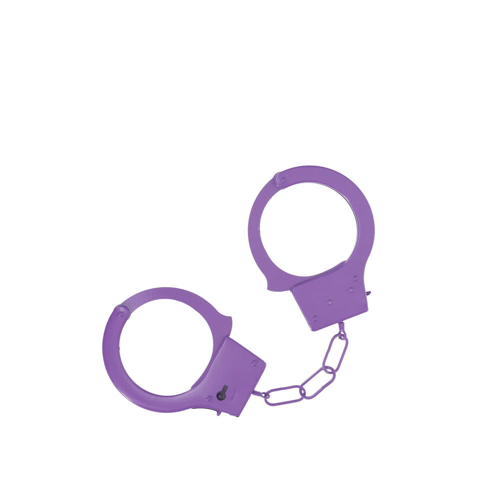 Ouch Classic Metal Cuffs Purple Restraints for Intimate Play Default Title > Bondage Gear > Handcuffs