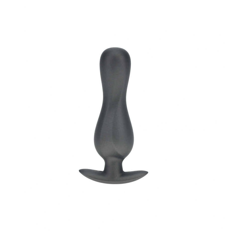 Ouch Curvy Anal Plug (Gun Metal Grey) – Silicone Butt Plug Secondary image