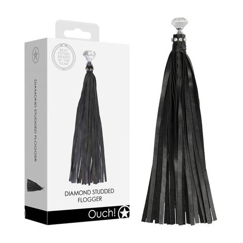 Ouch Diamond Studded Whip BDSM Toy Default Title Whips & Paddles