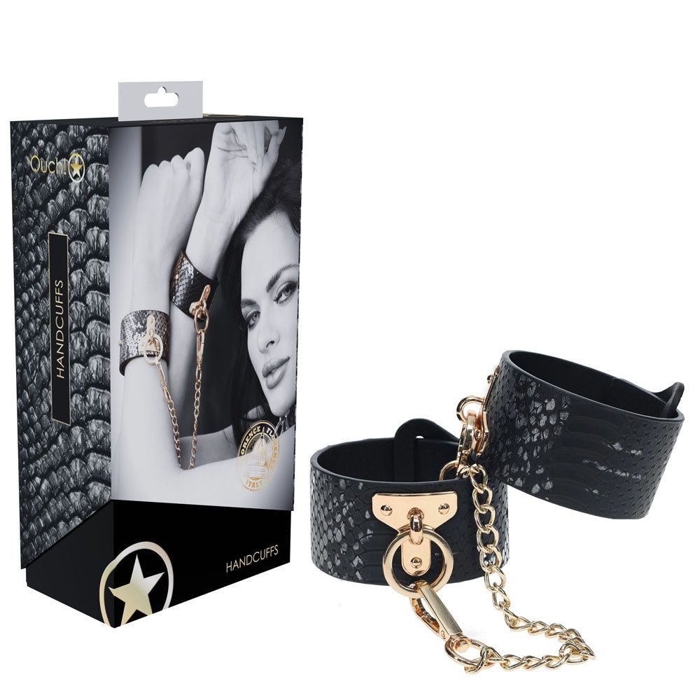 Ouch Florence Collection Handcuffs High Quality Bonded Leather > Bondage Gear > Handcuffs